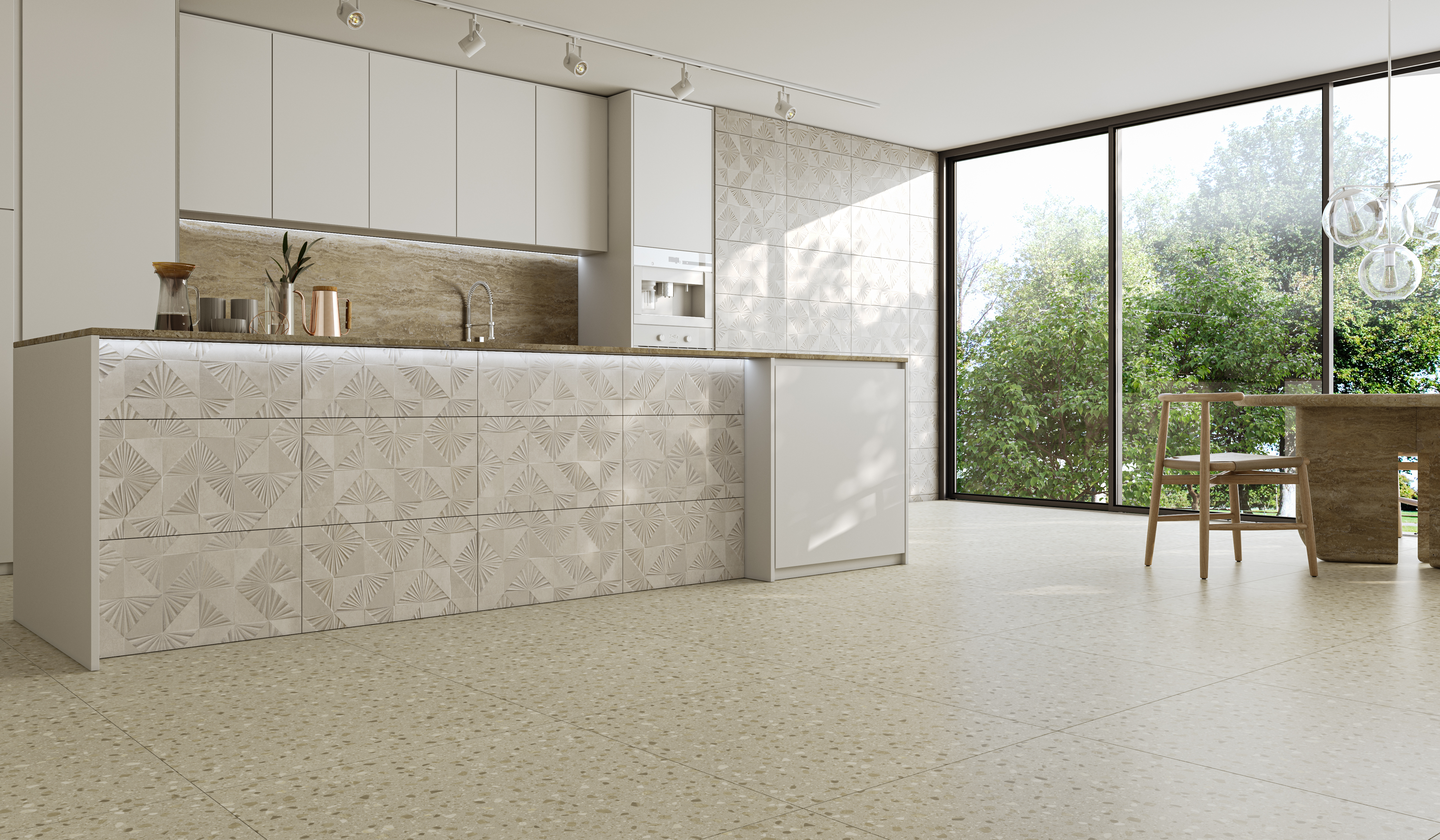 Piso Embramaco 76x76 Terrazo Gray RT76508 Caixa C/ 2,87m²
